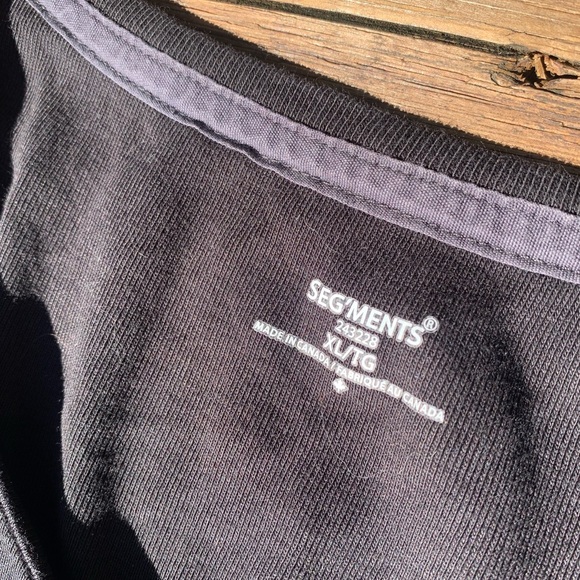 Seg’ments 3/4 Sleeves Black Shirt - Picture 3 of 5